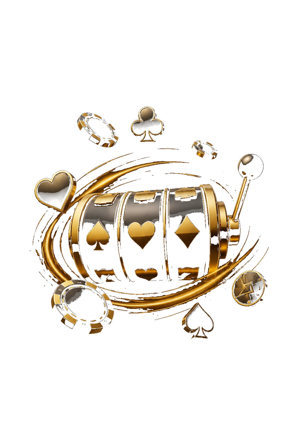 Slot-Reels mit goldenem Drehpfeil