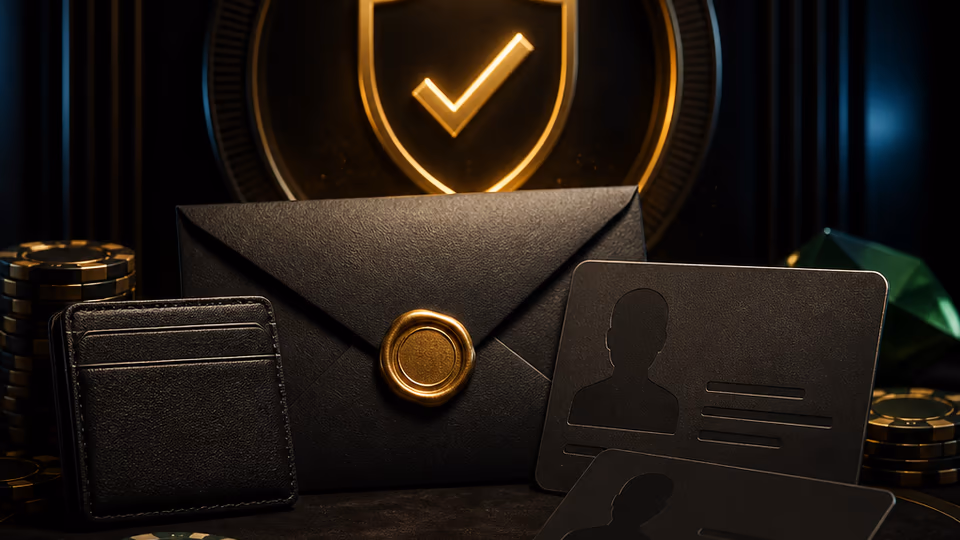 Ausweissilhouetten und Wallet für Verifizierungsprüfung